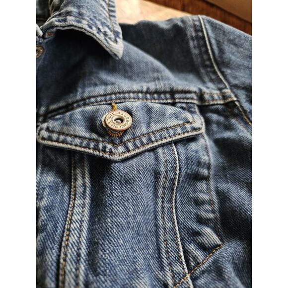 EDDIE BAUER WOMENS DARK BLUE JEAN DENIM JACKET SMALL 100% COTTON VTG - Picture 5 of 14